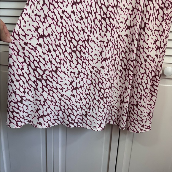 Rails Audrina Dress Midi Pink Static Leopard Pull On V-neck Size Large - Picture 7 of 11